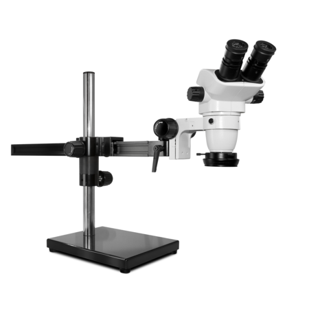 SCIENSCOPE SSZ Stereo Zoom Microscope With Low-Profile LED Light On Gliding Stand SZ-PK5-R3E